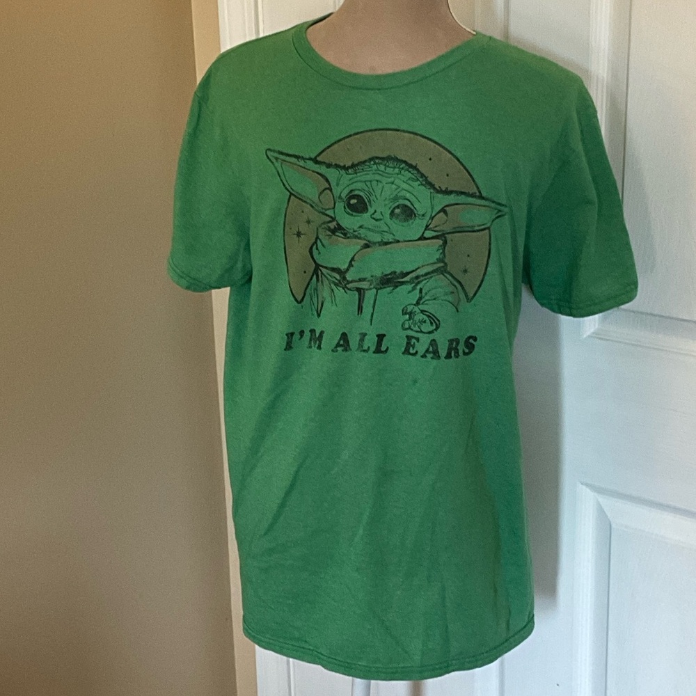 Green Star Wars Yoda T-Shirt with Character Print